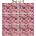 thumbnail image 1 of Pioneer Flower Floral Print Pattern Summer Linen Placemats Set Of 6, Washable Non-Slip Heat Resistant Table Mats for Kitchen, 12x18 Inch, 1 of 5