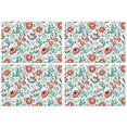 thumbnail image 1 of Pioneer Flower Floral Print Pattern Summer Placemats Table Placemats Set Of 4-Linen Kitchen Washable Placemats Table Mats 12x18 Inch Non-Slip Heat Resistant, 1 of 6