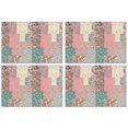 thumbnail image 1 of Pioneer Flower Floral Print Pattern Summer Placemats Table Placemats Set Of 4-Linen Kitchen Washable Placemats Table Mats 12x18 Inch Non-Slip Heat Resistant, 1 of 5