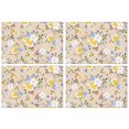 thumbnail image 1 of Pioneer Flower Floral Print Pattern Summer Placemats Table Placemats Set Of 4-Linen Kitchen Washable Placemats Table Mats 12x18 Inch Non-Slip Heat Resistant, 1 of 5