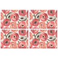 thumbnail image 1 of Pioneer Flower Floral Print Pattern Summer Placemats Table Placemats Set Of 4-Linen Kitchen Washable Placemats Table Mats 12x18 Inch Non-Slip Heat Resistant, 1 of 5