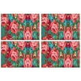 thumbnail image 1 of Pioneer Flower Floral Print Pattern Summer Placemats Table Placemats Set Of 4-Linen Kitchen Washable Placemats Table Mats 12x18 Inch Non-Slip Heat Resistant, 1 of 5