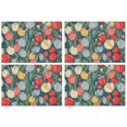 thumbnail image 1 of Pioneer Flower Floral Print Pattern Summer Placemats Table Placemats Set Of 4-Linen Kitchen Washable Placemats Table Mats 12x18 Inch Non-Slip Heat Resistant, 1 of 6