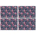 thumbnail image 1 of Pioneer Flower Floral Print Pattern Summer Placemats Table Placemats Set Of 4-Linen Kitchen Washable Placemats Table Mats 12x18 Inch Non-Slip Heat Resistant, 1 of 5
