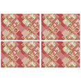 thumbnail image 1 of Pioneer Flower Floral Print Pattern Summer Placemats Table Placemats Set Of 4-Linen Kitchen Washable Placemats Table Mats 12x18 Inch Non-Slip Heat Resistant, 1 of 5