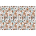 thumbnail image 1 of Pioneer Flower Floral Print Pattern Summer Placemats Table Placemats Set Of 4-Linen Kitchen Washable Placemats Table Mats 12x18 Inch Non-Slip Heat Resistant, 1 of 6