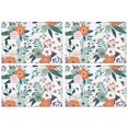 thumbnail image 1 of Pioneer Flower Floral Print Pattern Summer Placemats Table Placemats Set Of 4-Linen Kitchen Washable Placemats Table Mats 12x18 Inch Non-Slip Heat Resistant, 1 of 6