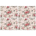 thumbnail image 1 of Pioneer Flower Floral Print Pattern Summer Placemats Table Placemats Set Of 4-Linen Kitchen Washable Placemats Table Mats 12x18 Inch Non-Slip Heat Resistant, 1 of 6