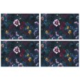 thumbnail image 1 of Pioneer Flower Floral Print Pattern Summer Placemats Table Placemats Set Of 4-Linen Kitchen Washable Placemats Table Mats 12x18 Inch Non-Slip Heat Resistant, 1 of 5