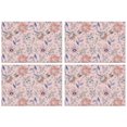 thumbnail image 1 of Pioneer Flower Floral Print Pattern Summer Placemats Table Placemats Set Of 4-Linen Kitchen Washable Placemats Table Mats 12x18 Inch Non-Slip Heat Resistant, 1 of 5