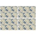 thumbnail image 1 of Pioneer Flower Floral Print Pattern Summer Placemats Table Placemats Set Of 4-Linen Kitchen Washable Placemats Table Mats 12x18 Inch Non-Slip Heat Resistant, 1 of 6