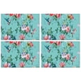 thumbnail image 1 of Pioneer Flower Floral Print Pattern Summer Placemats Table Placemats Set Of 4-Linen Kitchen Washable Placemats Table Mats 12x18 Inch Non-Slip Heat Resistant, 1 of 6