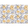 thumbnail image 1 of Pioneer Flower Floral Print Pattern Summer Placemats Table Placemats Set Of 4-Linen Kitchen Washable Placemats Table Mats 12x18 Inch Non-Slip Heat Resistant, 1 of 5