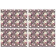 thumbnail image 1 of Pioneer Flower Floral Print Pattern Summer Placemats Table Placemats Set Of 4-Linen Kitchen Washable Placemats Table Mats 12x18 Inch Non-Slip Heat Resistant, 1 of 5