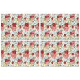 thumbnail image 1 of Pioneer Flower Floral Print Pattern Summer Placemats Table Placemats Set Of 4-Linen Kitchen Washable Placemats Table Mats 12x18 Inch Non-Slip Heat Resistant, 1 of 6