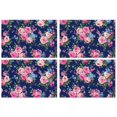 thumbnail image 1 of Pioneer Flower Floral Print Pattern Summer Placemats Table Placemats Set Of 4-Linen Kitchen Washable Placemats Table Mats 12x18 Inch Non-Slip Heat Resistant, 1 of 6