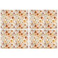 thumbnail image 1 of Pioneer Flower Floral Print Pattern Summer Placemats Table Placemats Set Of 4-Linen Kitchen Washable Placemats Table Mats 12x18 Inch Non-Slip Heat Resistant, 1 of 6
