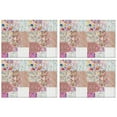 thumbnail image 1 of Pioneer Flower Floral Print Pattern Summer Placemats Table Placemats Set Of 4-Linen Kitchen Washable Placemats Table Mats 12x18 Inch Non-Slip Heat Resistant, 1 of 6