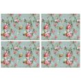 thumbnail image 1 of Pioneer Flower Floral Print Pattern Summer Placemats Table Placemats Set Of 4-Linen Kitchen Washable Placemats Table Mats 12x18 Inch Non-Slip Heat Resistant, 1 of 6