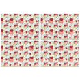 thumbnail image 1 of Pioneer Flower Floral Print Pattern Summer Placemats Table Placemats Set Of 4-Linen Kitchen Washable Placemats Table Mats 12x18 Inch Non-Slip Heat Resistant, 1 of 6