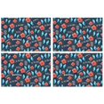 thumbnail image 1 of Pioneer Flower Floral Print Pattern Summer Placemats Table Placemats Set Of 4-Linen Kitchen Washable Placemats Table Mats 12x18 Inch Non-Slip Heat Resistant, 1 of 6