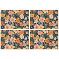 thumbnail image 1 of Pioneer Flower Floral Print Pattern Summer Placemats Table Placemats Set Of 4-Linen Kitchen Washable Placemats Table Mats 12x18 Inch Non-Slip Heat Resistant, 1 of 5