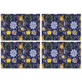thumbnail image 1 of Pioneer Flower Floral Print Pattern Summer Placemats Table Placemats Set Of 4-Linen Kitchen Washable Placemats Table Mats 12x18 Inch Non-Slip Heat Resistant, 1 of 6