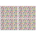 thumbnail image 1 of Pioneer Flower Floral Print Pattern Summer Placemats Table Placemats Set Of 4-Linen Kitchen Washable Placemats Table Mats 12x18 Inch Non-Slip Heat Resistant, 1 of 5