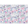 thumbnail image 1 of Pioneer Flower Floral Print Pattern Summer Placemats Table Placemats Set Of 4-Linen Kitchen Washable Placemats Table Mats 12x18 Inch Non-Slip Heat Resistant, 1 of 6