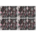 thumbnail image 1 of Pioneer Flower Floral Print Pattern Summer Placemats Table Placemats Set Of 4-Linen Kitchen Washable Placemats Table Mats 12x18 Inch Non-Slip Heat Resistant, 1 of 6