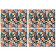 thumbnail image 1 of Pioneer Flower Floral Print Pattern Summer Placemats Table Placemats Set Of 4-Linen Kitchen Washable Placemats Table Mats 12x18 Inch Non-Slip Heat Resistant, 1 of 5