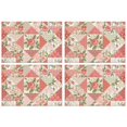 thumbnail image 1 of Pioneer Flower Floral Print Pattern Summer Placemats Table Placemats Set Of 4-Linen Kitchen Washable Placemats Table Mats 12x18 Inch Non-Slip Heat Resistant, 1 of 6