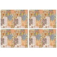 thumbnail image 1 of Pioneer Flower Floral Print Pattern Summer Placemats Table Placemats Set Of 4-Linen Kitchen Washable Placemats Table Mats 12x18 Inch Non-Slip Heat Resistant, 1 of 5