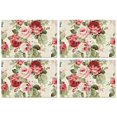 thumbnail image 1 of Pioneer Flower Floral Print Pattern Summer Placemats Table Placemats Set Of 4-Linen Kitchen Washable Placemats Table Mats 12x18 Inch Non-Slip Heat Resistant, 1 of 6
