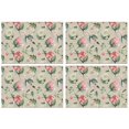 thumbnail image 1 of Pioneer Flower Floral Print Pattern Summer Placemats Table Placemats Set Of 4-Linen Kitchen Washable Placemats Table Mats 12x18 Inch Non-Slip Heat Resistant, 1 of 5