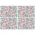 thumbnail image 1 of Pioneer Flower Floral Print Pattern Summer Placemats Table Placemats Set Of 4-Linen Kitchen Washable Placemats Table Mats 12x18 Inch Non-Slip Heat Resistant, 1 of 5