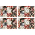 thumbnail image 1 of Pioneer Flower Floral Print Pattern Summer Placemats Table Placemats Set Of 4-Linen Kitchen Washable Placemats Table Mats 12x18 Inch Non-Slip Heat Resistant, 1 of 5