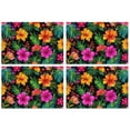 thumbnail image 1 of Pioneer Flower Floral Print Pattern Summer Placemats Table Placemats Set Of 4-Linen Kitchen Washable Placemats Table Mats 12x18 Inch Non-Slip Heat Resistant, 1 of 5