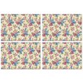 thumbnail image 1 of Pioneer Flower Floral Print Pattern Summer Placemats Table Placemats Set Of 4-Linen Kitchen Washable Placemats Table Mats 12x18 Inch Non-Slip Heat Resistant, 1 of 5