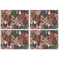 thumbnail image 1 of Pioneer Flower Floral Print Pattern Summer Placemats Table Placemats Set Of 4-Linen Kitchen Washable Placemats Table Mats 12x18 Inch Non-Slip Heat Resistant, 1 of 5