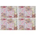 thumbnail image 1 of Pioneer Flower Floral Print Pattern Summer Placemats Table Placemats Set Of 4-Linen Kitchen Washable Placemats Table Mats 12x18 Inch Non-Slip Heat Resistant, 1 of 6
