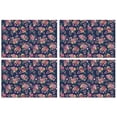 thumbnail image 1 of Pioneer Flower Floral Print Pattern Summer Placemats Table Placemats Set Of 4-Linen Kitchen Washable Placemats Table Mats 12x18 Inch Non-Slip Heat Resistant, 1 of 6