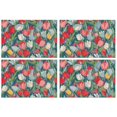 thumbnail image 1 of Pioneer Flower Floral Print Pattern Summer Placemats Table Placemats Set Of 4-Linen Kitchen Washable Placemats Table Mats 12x18 Inch Non-Slip Heat Resistant, 1 of 5