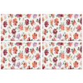 thumbnail image 1 of Pioneer Flower Floral Print Pattern Summer Placemats Table Placemats Set Of 4-Linen Kitchen Washable Placemats Table Mats 12x18 Inch Non-Slip Heat Resistant, 1 of 5