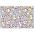 thumbnail image 1 of Pioneer Flower Floral Print Pattern Summer Placemats Table Placemats Set Of 4-Linen Kitchen Washable Placemats Table Mats 12x18 Inch Non-Slip Heat Resistant, 1 of 6