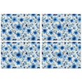 thumbnail image 1 of Pioneer Flower Floral Print Pattern Summer Placemats Table Placemats Set Of 4-Linen Kitchen Washable Placemats Table Mats 12x18 Inch Non-Slip Heat Resistant, 1 of 5