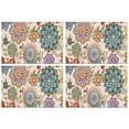 thumbnail image 1 of Pioneer Flower Floral Print Pattern Summer Placemats Table Placemats Set Of 4-Linen Kitchen Washable Placemats Table Mats 12x18 Inch Non-Slip Heat Resistant, 1 of 6