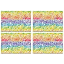 Pioneer Flower Floral Print Pattern Summer Placemats Table Placemats Set Of 4-Linen Kitchen Washable Placemats Table Mats 12x18 Inch Non-Slip Heat Resistant