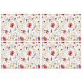thumbnail image 1 of Pioneer Flower Floral Print Pattern Summer Placemats Table Placemats Set Of 4-Linen Kitchen Washable Placemats Table Mats 12x18 Inch Non-Slip Heat Resistant, 1 of 6