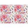 thumbnail image 1 of Pioneer Flower Floral Print Pattern Summer Placemats Table Placemats Set Of 4-Linen Kitchen Washable Placemats Table Mats 12x18 Inch Non-Slip Heat Resistant, 1 of 5